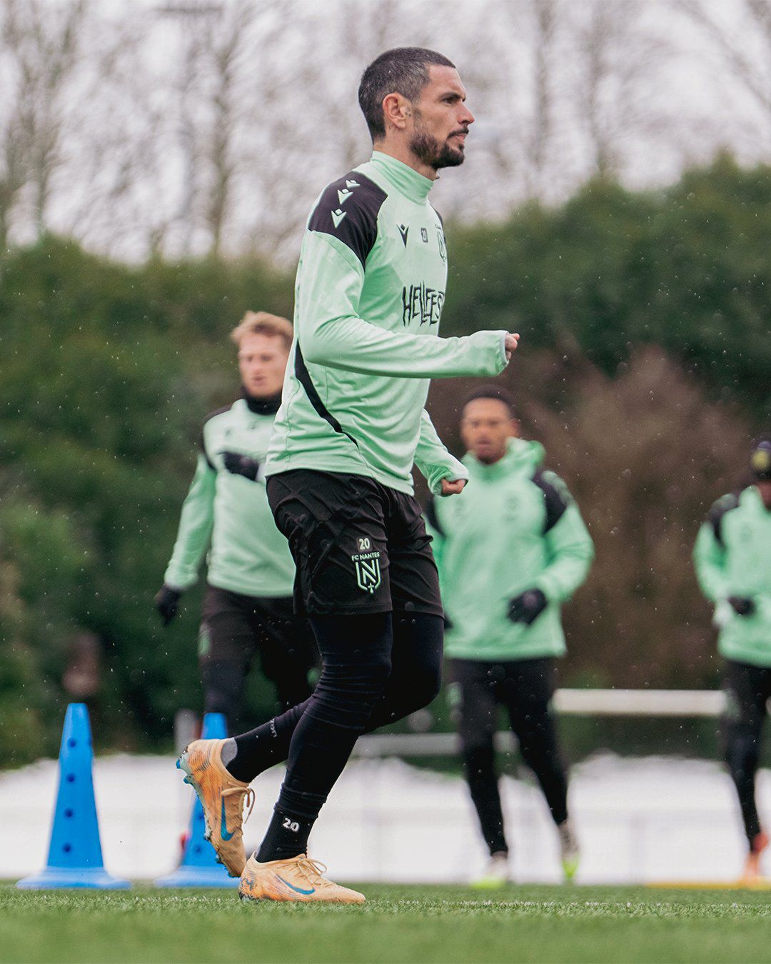 Rémy Cabella à l'entraînement du FC Nantes